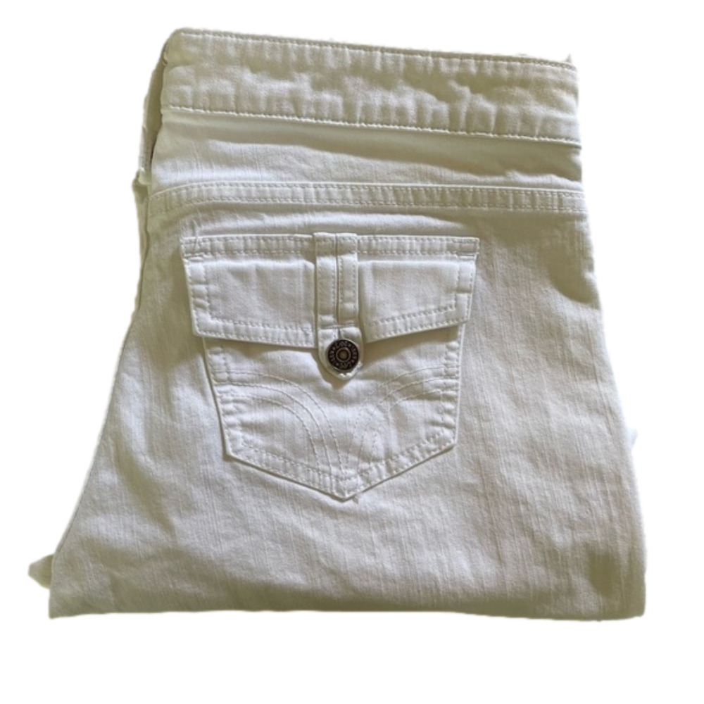 Lee White Cotton Capri Pants